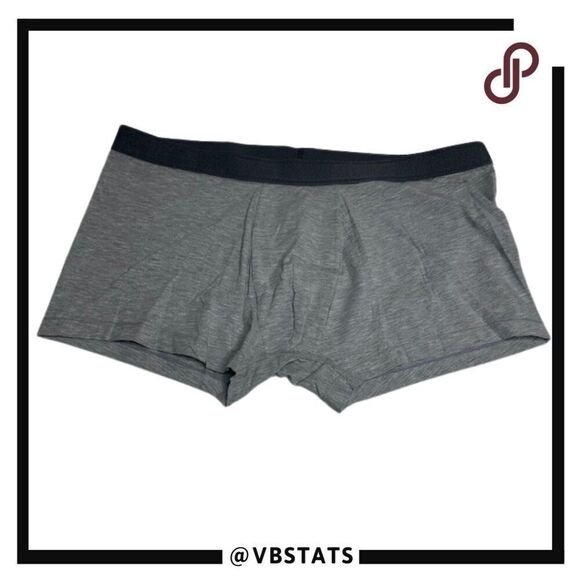 Bombas 2XL Cotton/Modal Blend Charcoal Gray Trunks Underwear Black Band (NWOT) - Picture 1 of 6
